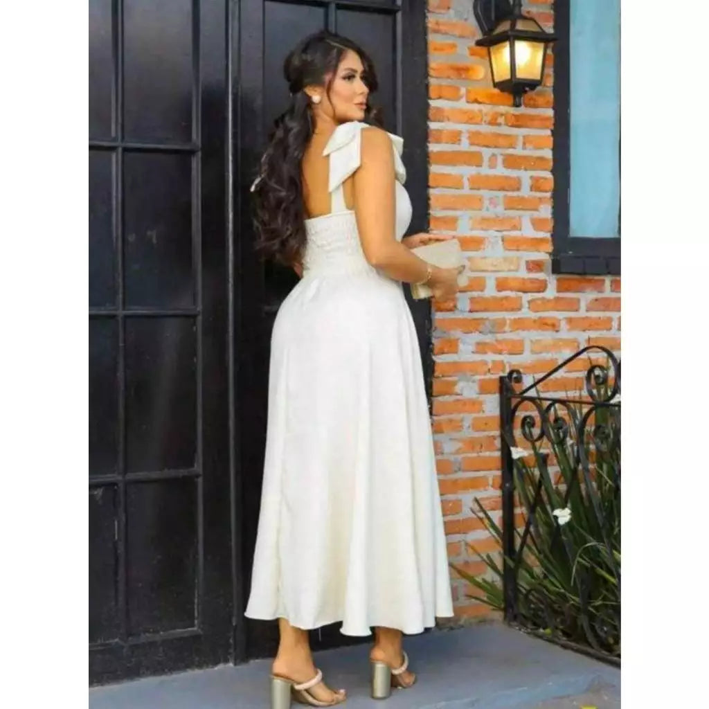 Vestido Midi Victoria de Linho