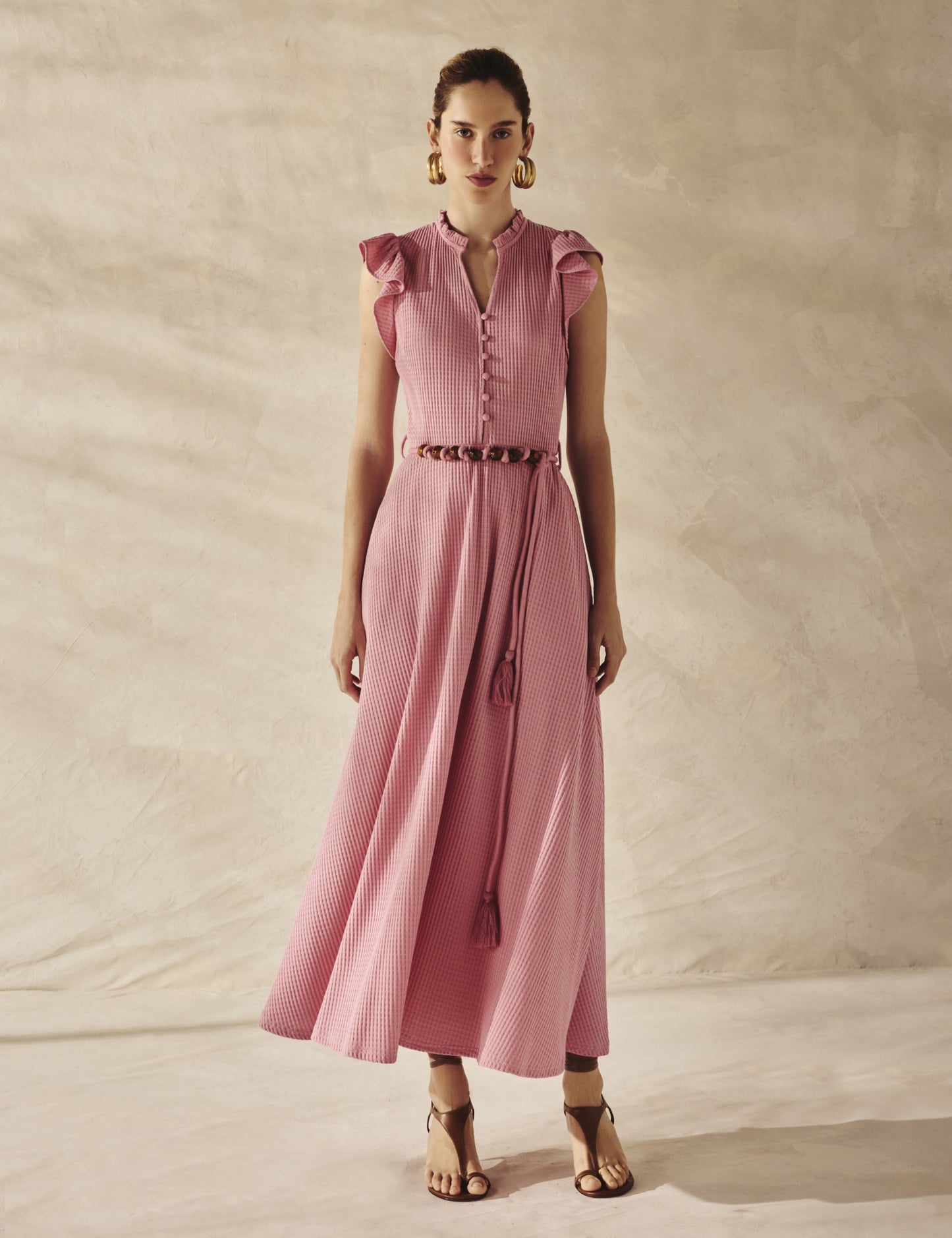 Vestido Texturizado Rosa Helena