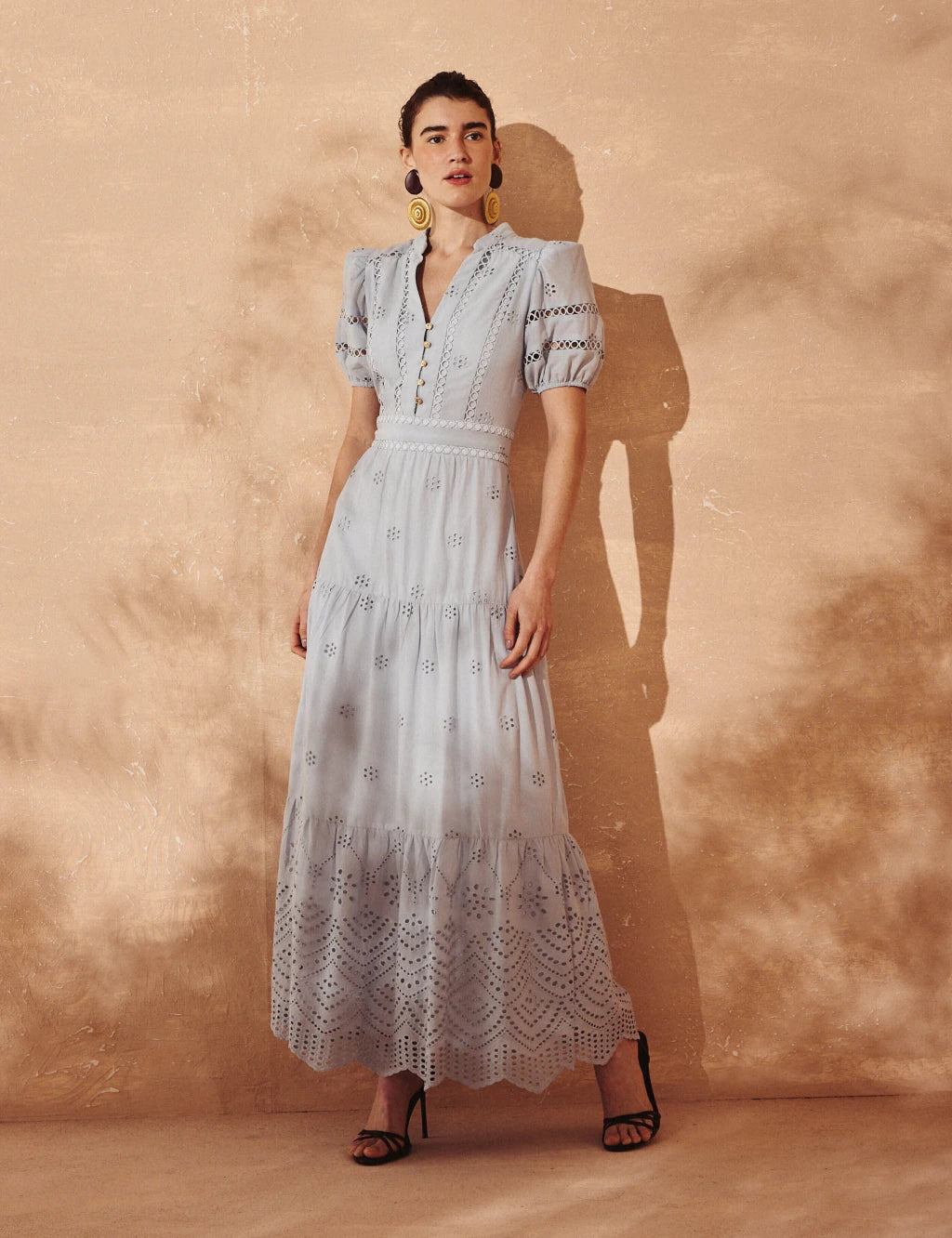 Vestido Bordado Limania Azul