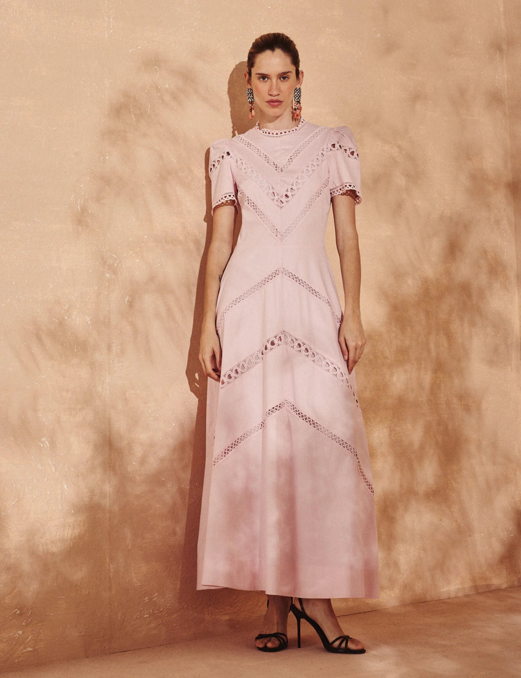 Vestido Tricoline Olivia Rosa