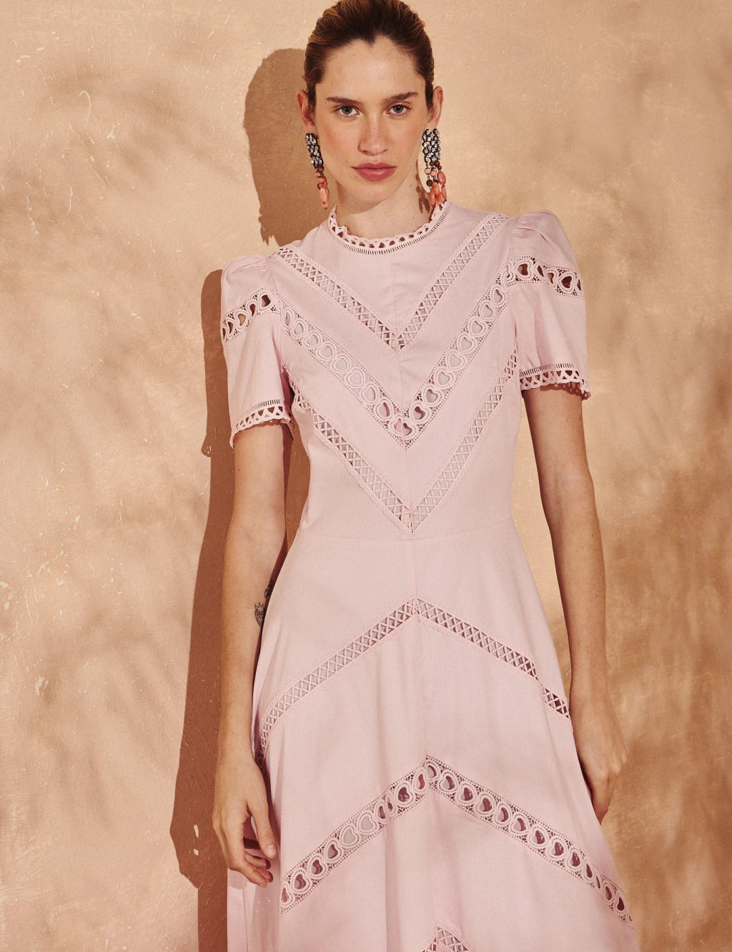 Vestido Tricoline Olivia Rosa