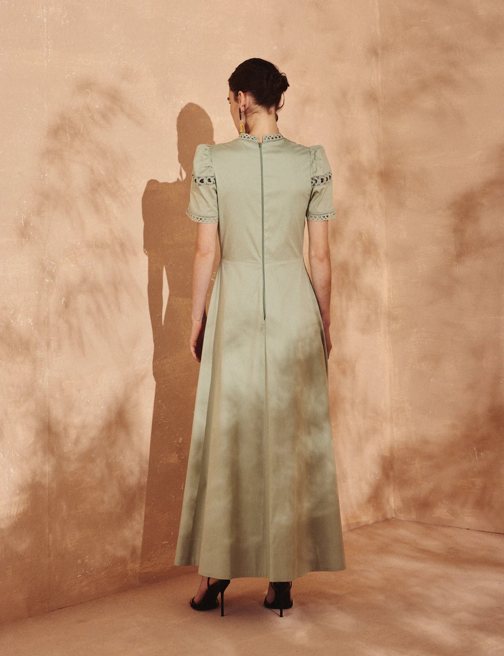 Vestido Tricoline Olivia Verde