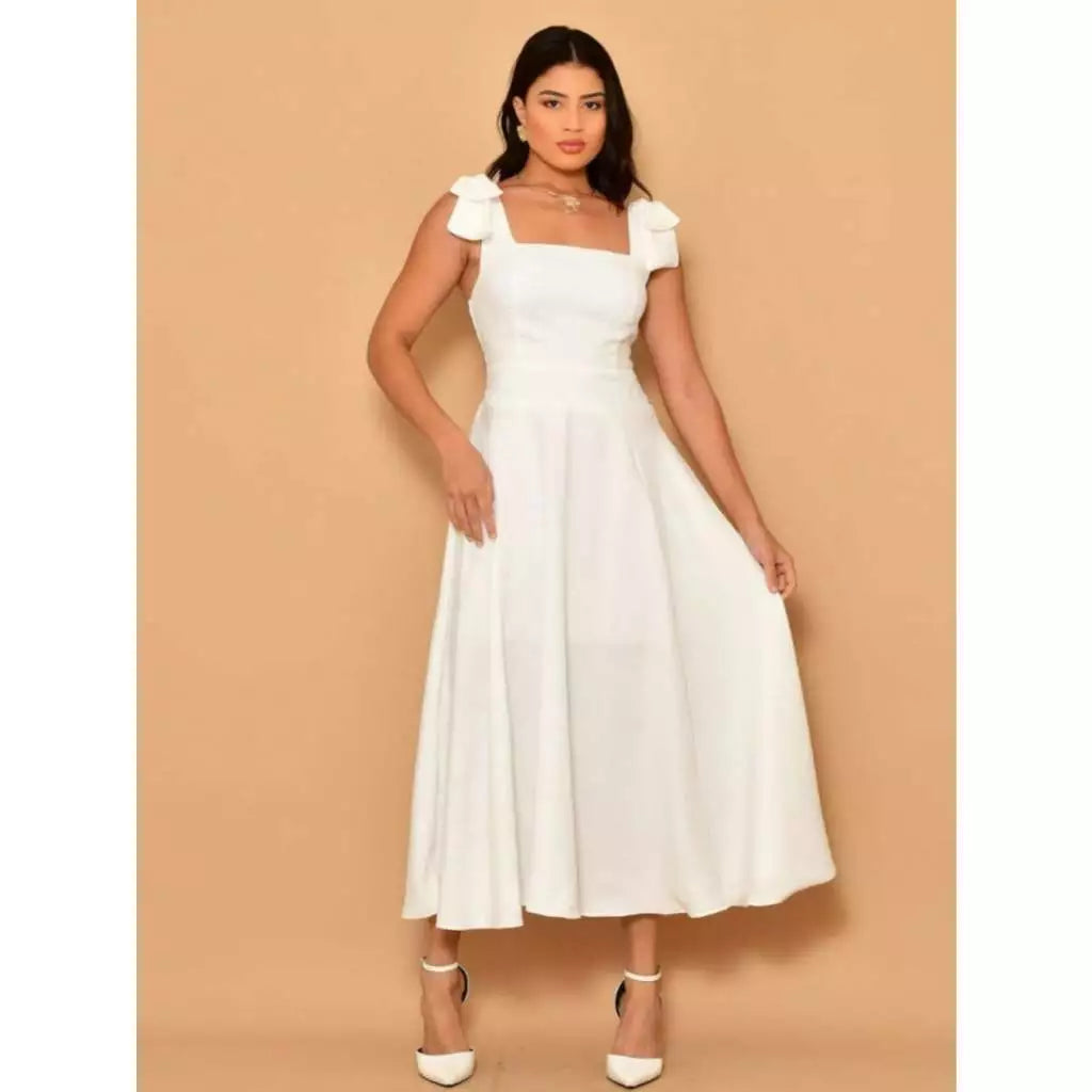 Vestido Midi Vicctoria de Linho