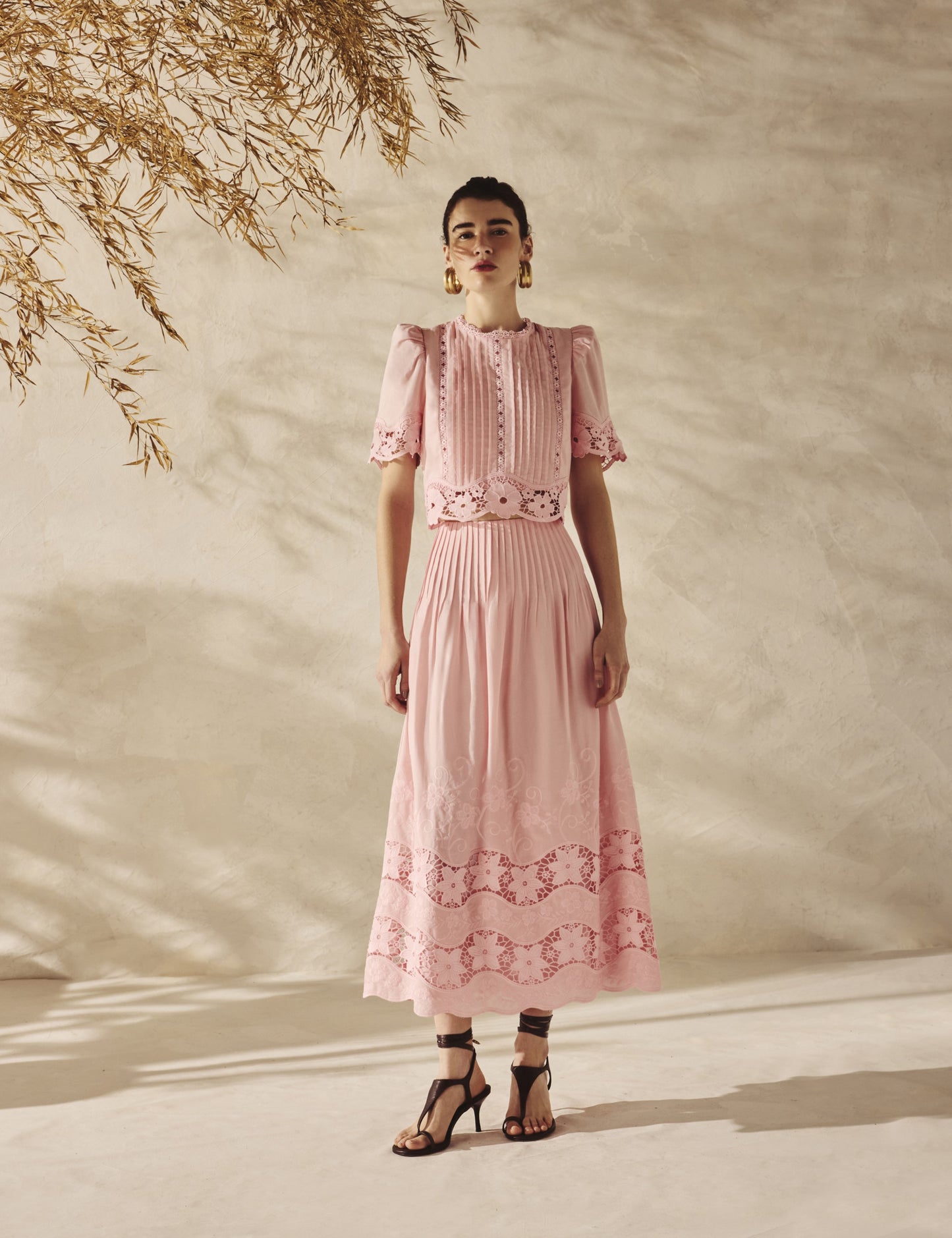 Conjunto Bordado Rosa Vittoria
