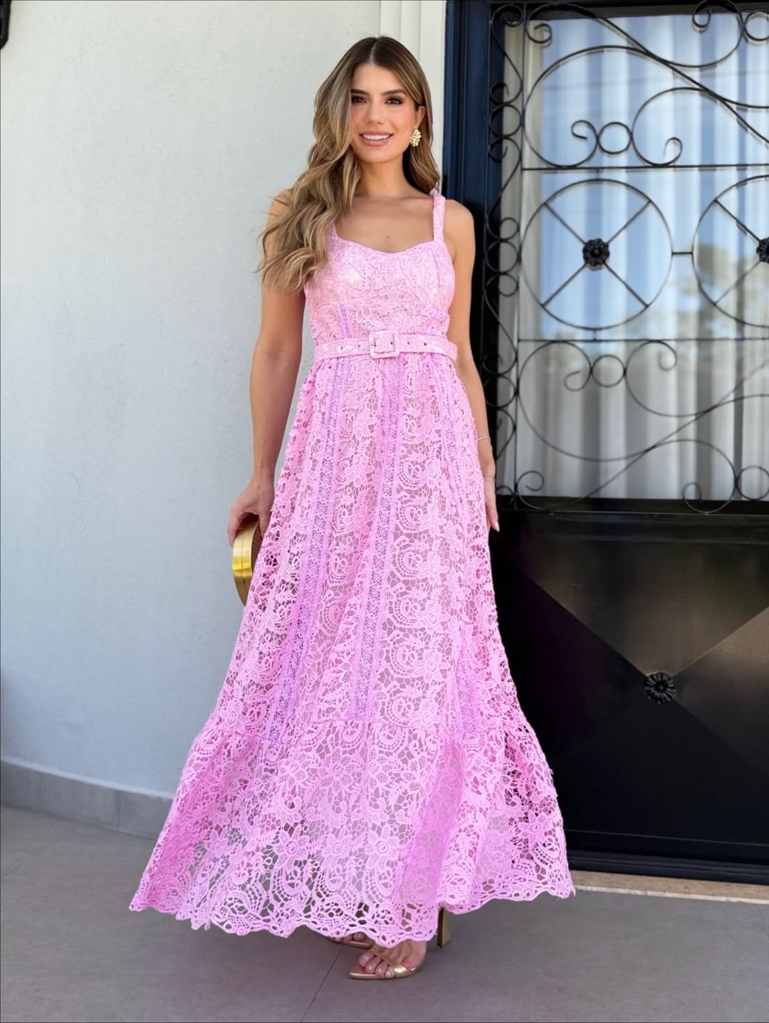 Vestido Longo em Guipir Wennancia