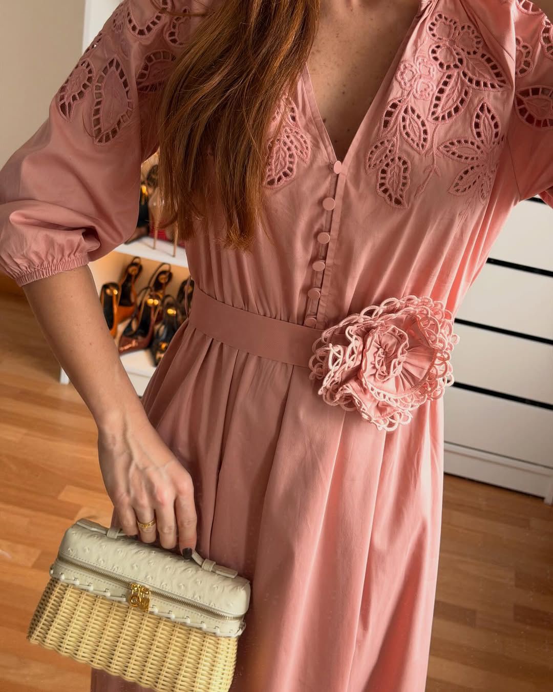 Vestido Tricoline Rosa Alice