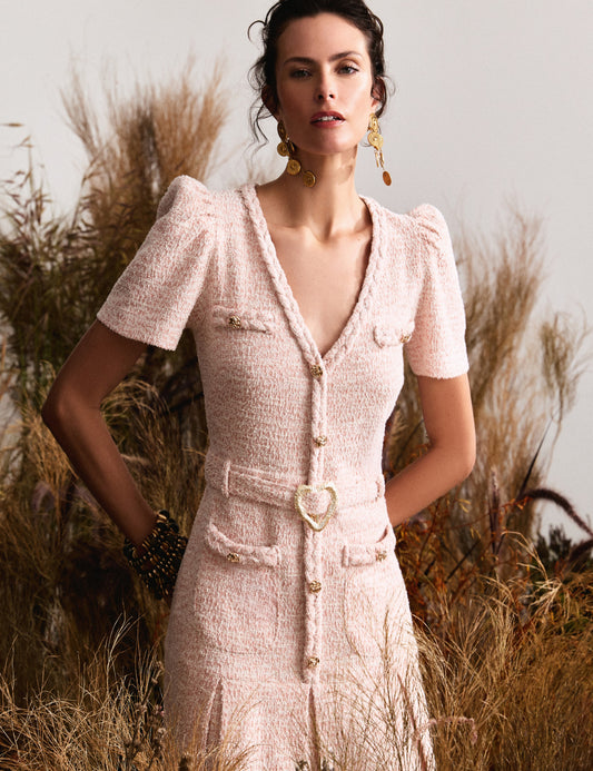 Vestido Tweed Amanda Rosa