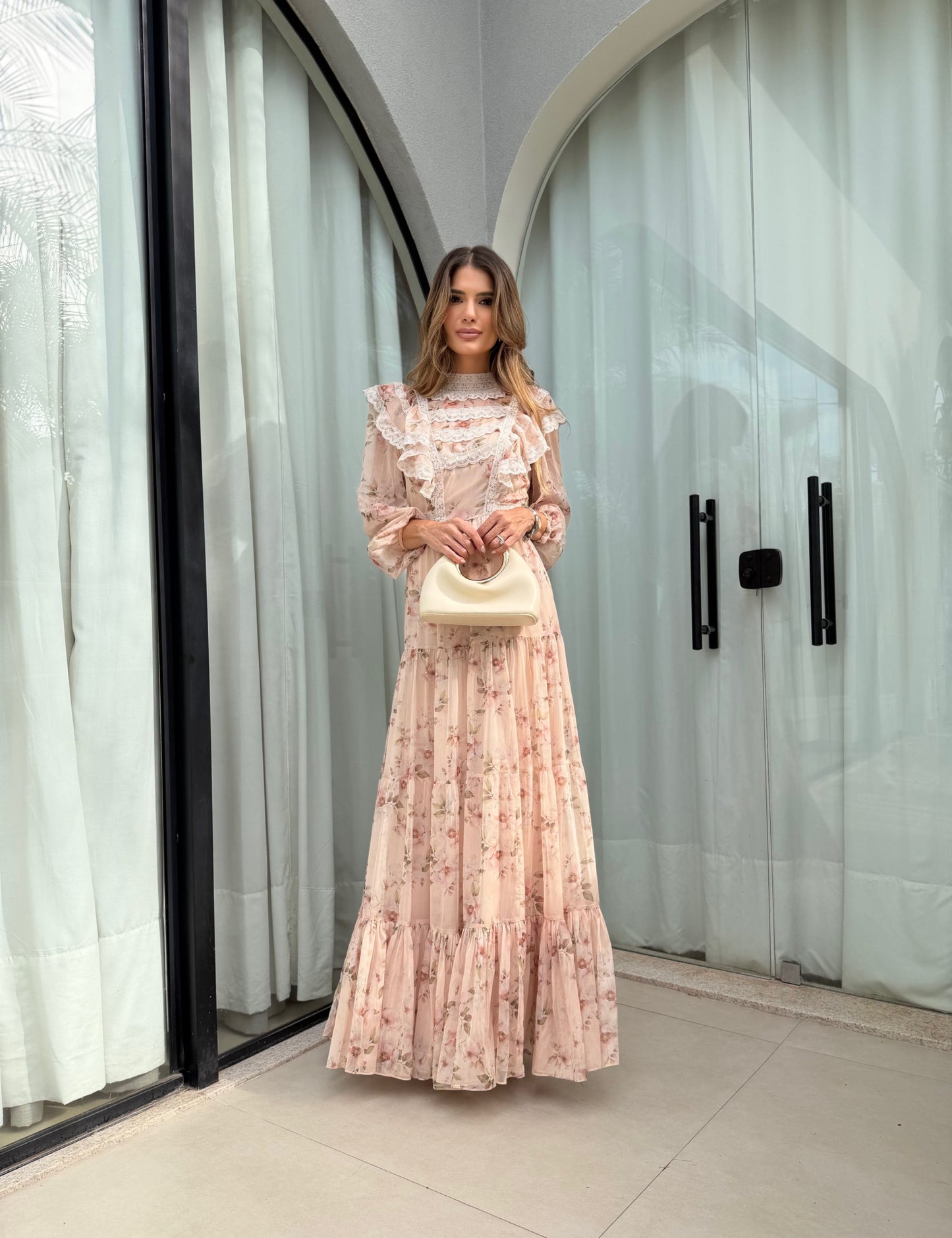 Vestido Chiffon Rose Beatriz